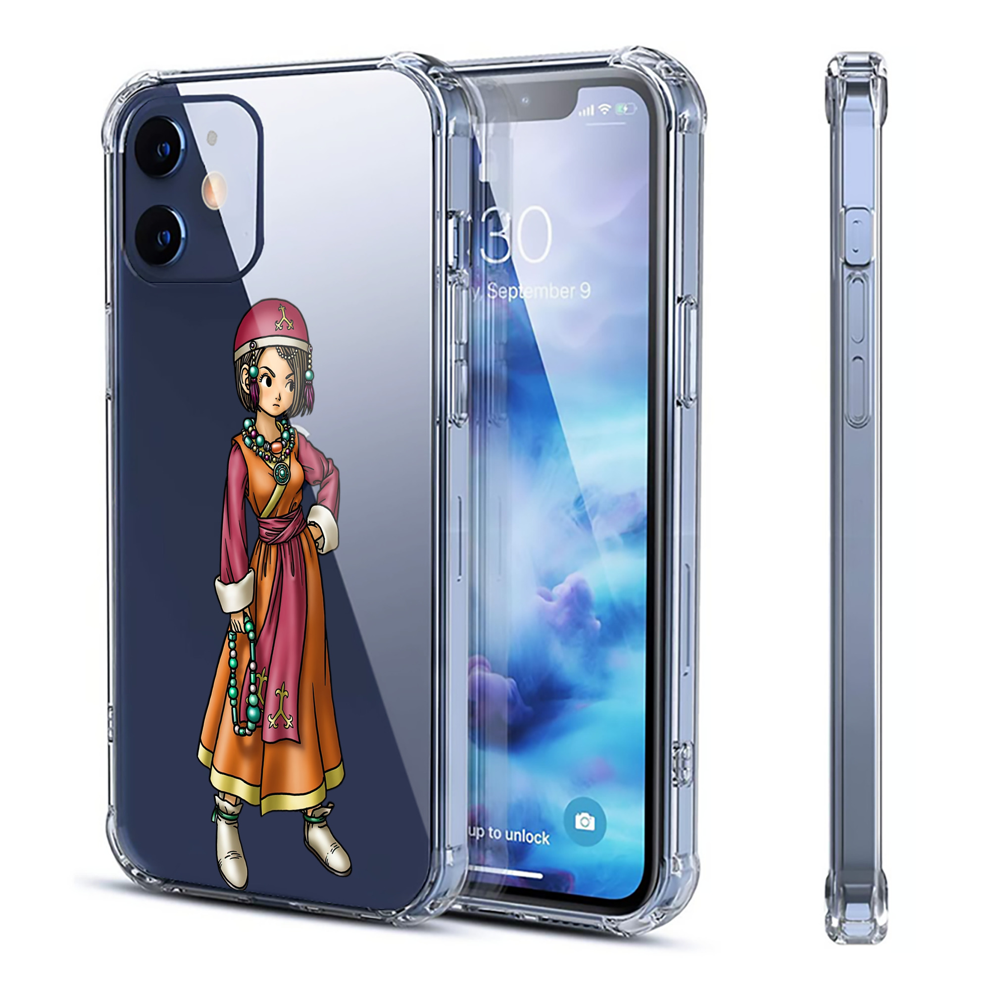 （画像用） ドラゴンクエスト Doragon Kuesuto Dragon Quest 【iPhone 12シリーズ対応】透明スマホケース（クリアソフトケース）